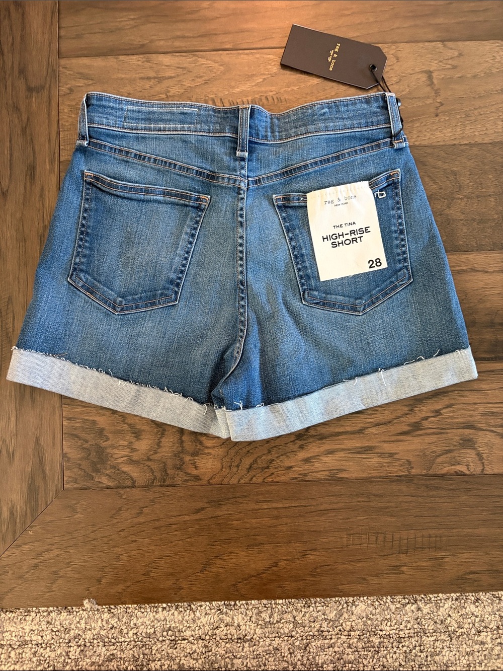 New With Tags Rag & Bone High Rise Tina Shorts Sz 28